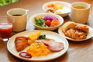 ​​朝ご飯は無印良品のレストランで、地元食材を使った特製朝食を